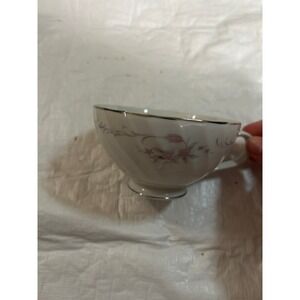 Gold Standard Genuine Porcelain China Teacup Pink Floral Trim Made in Japan